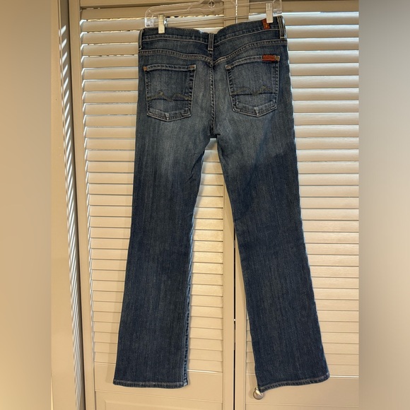 7 for All Mankind medium wash bootcut jeans. Button fly. Like new! - Picture 2 of 4